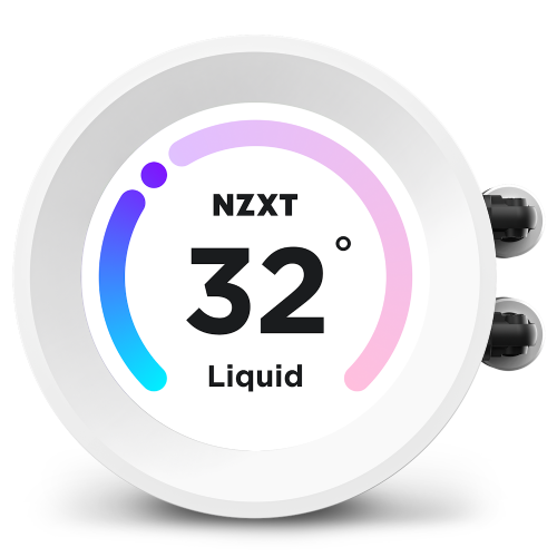 NZXT Kraken Elite 360 RGB 360mm AIO Liquid CPU Cooler White with LCD Display — image 3 of 4