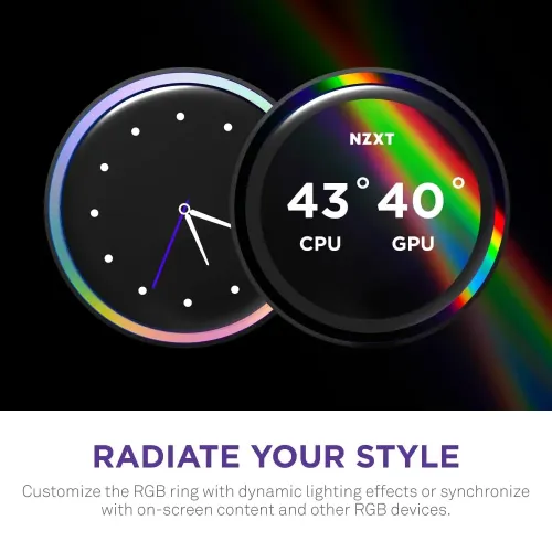 NZXT Kraken Elite 360 RGB V2 360mm AIO Liquid CPU Cooler with LCD Display — image 5 of 6