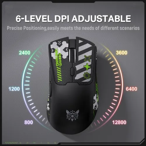 Onikuma DM01 Tri-Mode Wireless Gaming Mouse With Sticker — image 4 of 7