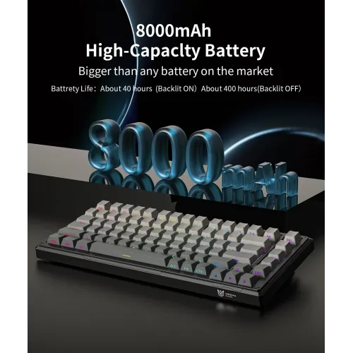 Onikuma G83 RGB Tri-Mode Wireless Mechanical Keyboard — image 6 of 6