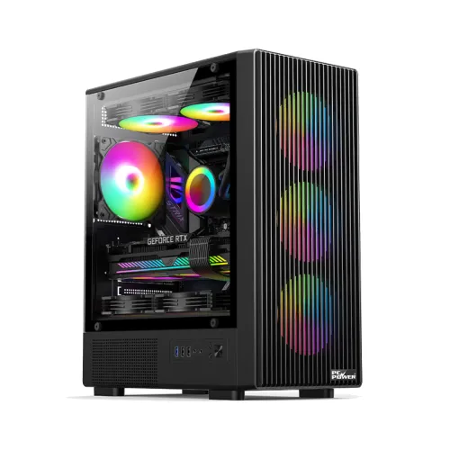 PC Power Air X Mesh BK mATX Mid Tower Gaming Casing
