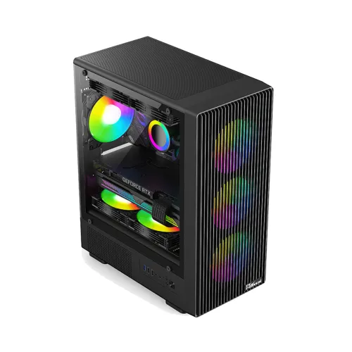 PC Power Air X Mesh BK mATX Mid Tower Gaming Casing — image 2 of 3