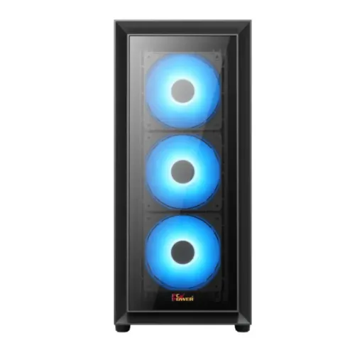 PC Power Crystal Glass V3 BK ATX Desktop Gaming Casing — image 3 of 3