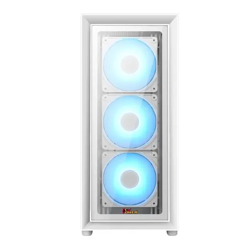PC Power Crystal Glass V3 WH ATX Desktop Gaming Casing — image 3 of 3