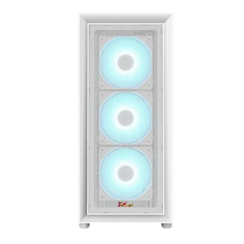 PC Power Crystal Mesh V3 WH ATX Desktop Gaming Casing — image 3 of 3