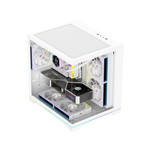 PC Power Darkion Infinity WH mATX Mid Tower Gaming Casing — image 3 of 3