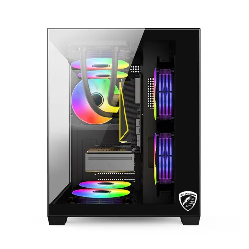 PC Power ICEBOX X2 BK mATX Mid Tower Gaming Casing — image 2 of 3