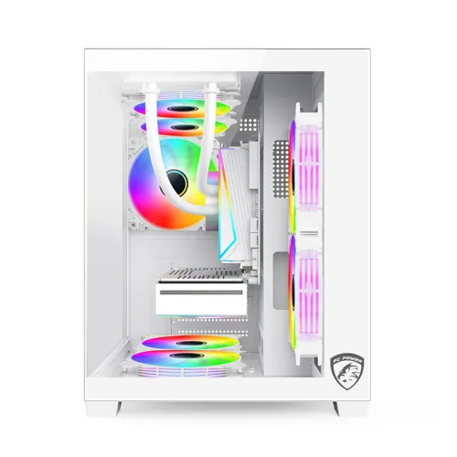 PC Power ICEBOX X2 WH mATX Mid Tower Gaming Casing — image 2 of 3