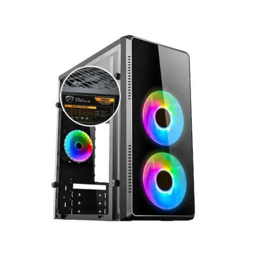 PC Power Pulse Fire X2 m-ATX Mid Tower Casing with 200W PSU — image 3 of 3