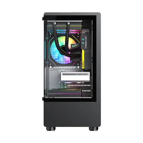 PC Power Vertical X2 Infinity BK mATX Mid Tower Gaming Casing — image 3 of 5