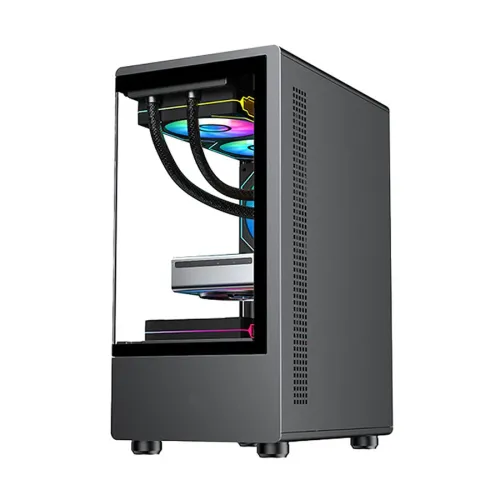 PC Power Vertical X2 Infinity BK mATX Mid Tower Gaming Casing — image 4 of 5