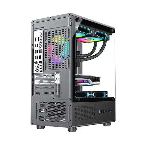 PC Power Vertical X2 Infinity BK mATX Mid Tower Gaming Casing — image 5 of 5