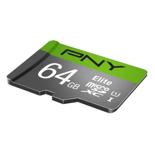 PNY Elite 64GB Class-10 UHS-I Micro SD Memory Card With SD Adapter — image 2 of 3