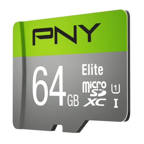 PNY Elite 64GB Class-10 UHS-I Micro SD Memory Card With SD Adapter — image 3 of 3