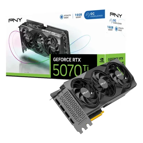 PNY GeForce RTX 5070 Ti OC Triple Fan 16GB GDDR7 Graphic Card