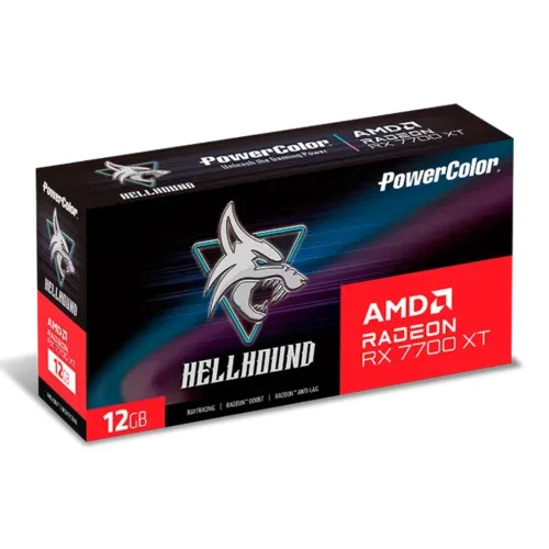 PowerColor Hellhound AMD Radeon RX 7700 XT 12GB GDDR6 Graphics Card — image 2 of 6