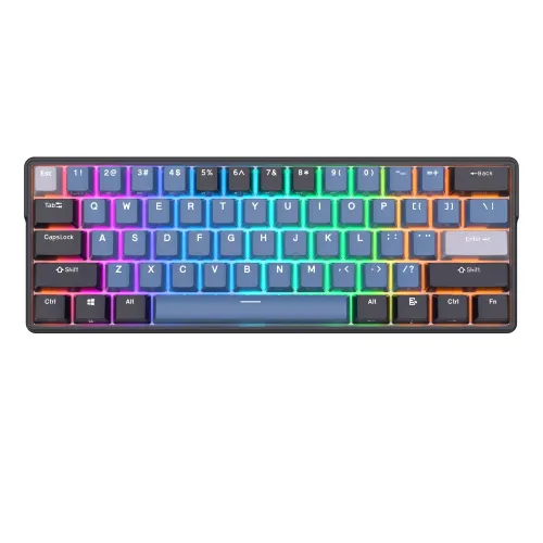 Royal Kludge RK61 Plus Tri Mode RGB 61 Keys Hotswappable Mechanical Sky Cyan Switch Gaming Keyboard — image 3 of 6