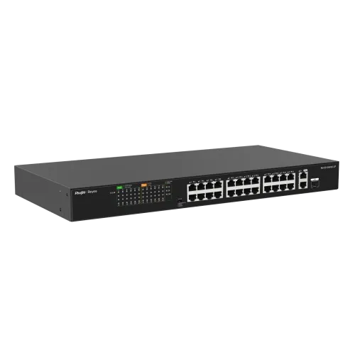 Ruijie RG-ES126FGS-LP 24-Port 10/100 with 2-Port Gigabit Unmanaged PoE Switch — image 2 of 4