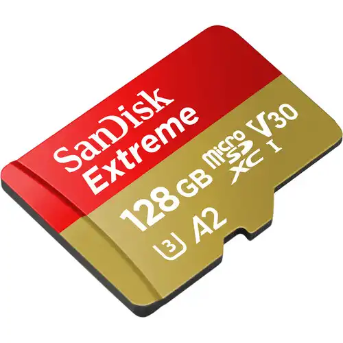SanDisk Extreme 128GB 190mbps microSDXC UHS-I Memory Card (SDSQXAA-128G-GN6MN) — image 2 of 3