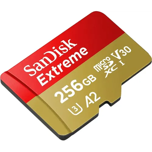 SanDisk Extreme 256GB 190mbps microSDXC UHS-I Memory Card (SDSQXAV-256G-GN6MN) — image 2 of 3