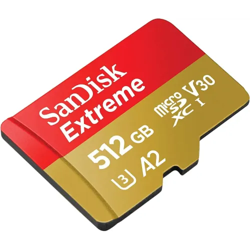 SanDisk Extreme 512GB 190mbps microSDXC UHS-I Memory Card (SDSQXAV-512G-GN6MN) — image 2 of 3