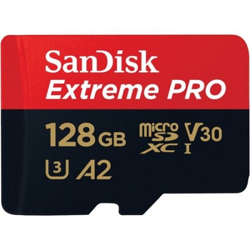Sandisk Extreme Pro 128GB 200mbps MicroSDXC UHS-1 Memory Card With Adapter (SDSQXCD-128G-GN6MA) — image 2 of 2