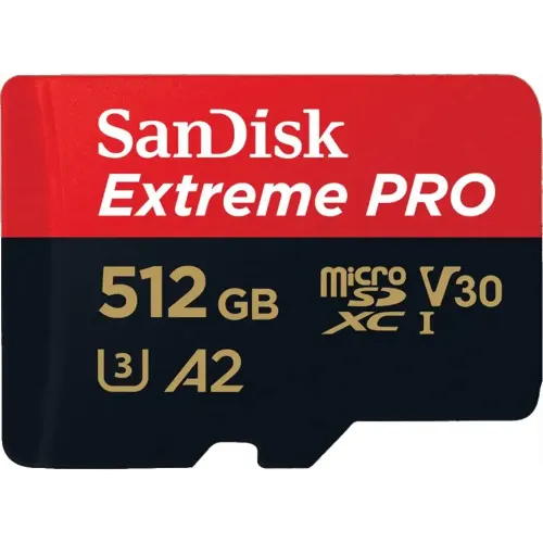 Sandisk Extreme PRO 512GB 200mbps MicroSDXC UHS-1 Memory Card With Adapter (SDSQXCD-512G-GN6MA) — image 2 of 2