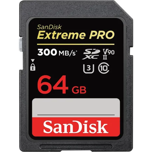 SanDisk Extreme PRO 64GB 300mbps SDXC UHS-II Memory Card (SDSDXDK-064G-GN4IN)
