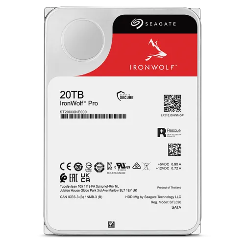 Seagate IronWolf Pro 20TB 3.5-inch SATA 7200RPM NAS HDD — image 2 of 5