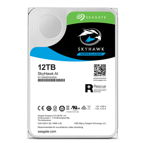 Seagate SkyHawk AI 12TB 3.5" Surveillance HDD — image 2 of 3