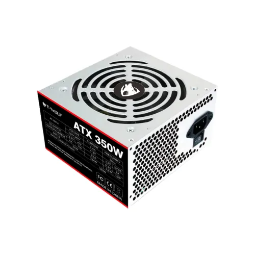 T-Wolf ATX 350W Grey Power Supply With Cable — image 2 of 4