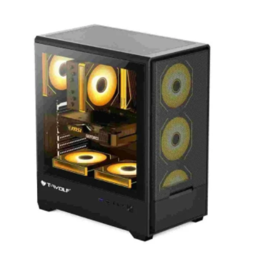 T-Wolf BLAZE BOX X4 ARGB Mid-Tower E-ATX Gaming Casing — image 3 of 6