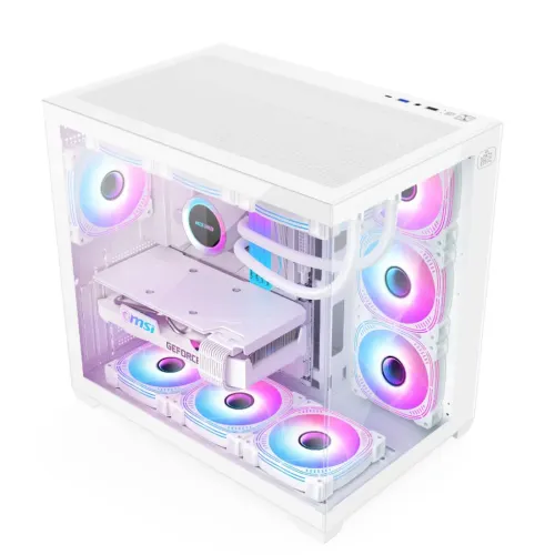 T-Wolf City Ranger X7 ARGB Mid-Tower ATX Gaming Casing White — image 3 of 6