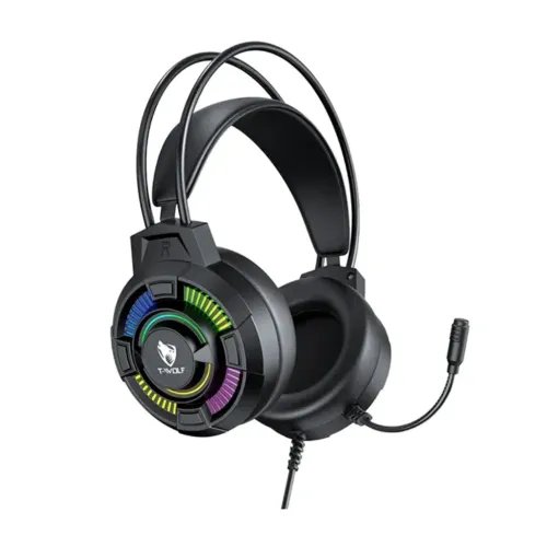 T-WOLF H140 Stereo RGB Gaming Headphone with Microphone — image 2 of 3