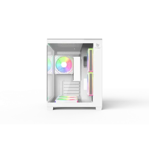 T-Wolf Mystery Box NV X5 Infinity ARGB M-ATX Mid Tower Gaming Casing White — image 2 of 3