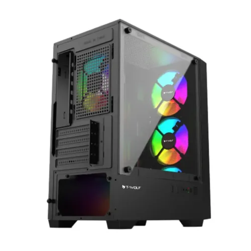 T-Wolf Phantom X4 RGB M-ATX Mid Tower Gaming Case With 200W PSU — image 2 of 5