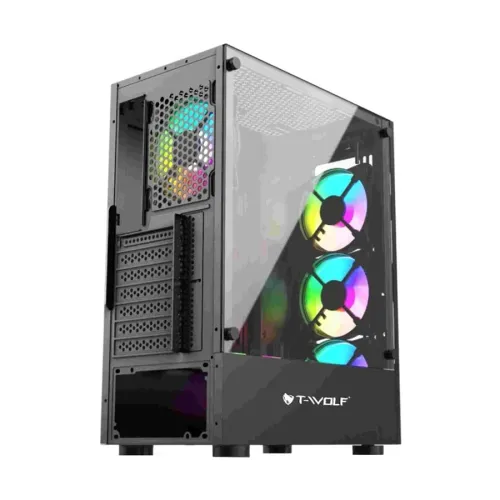 T-wolf Platina X4 ARGB Mid-Tower ATX Gaming Casing — image 5 of 6