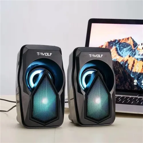 T-WOLF S11 Dual LED Mini Speaker — image 2 of 2