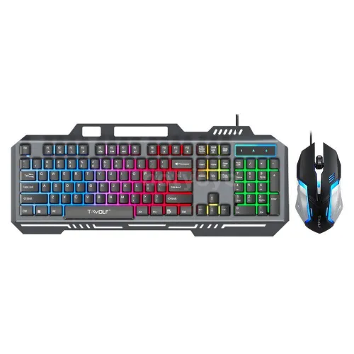 T-Wolf TF600 RGB Gaming Keyboard Mouse Combo — image 2 of 3