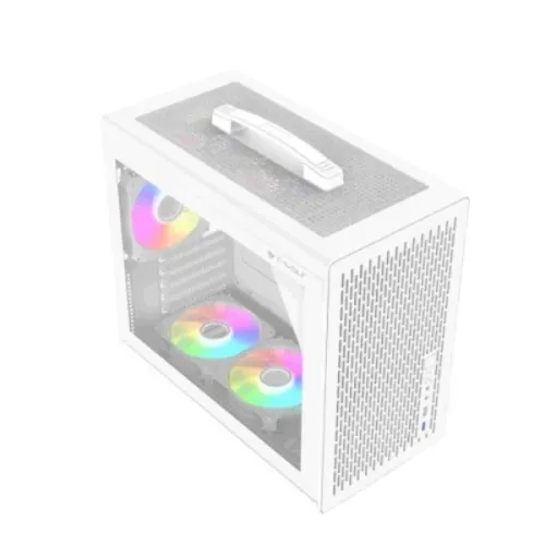 T-Wolf XPLENDER X5 BH ARGB M-ATX Portable Casing White