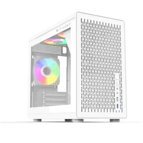 T-Wolf XPLENDER X5 BH ARGB M-ATX Portable Casing White — image 2 of 6