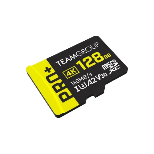 TEAM A2 PRO+ 128GB MicroSDXC UHS-I U3 V30 Memory Card with Adapter — image 2 of 3