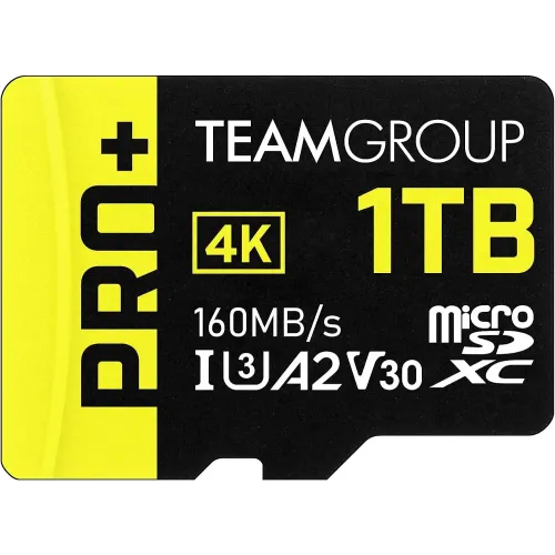 TEAM A2 PRO+ 1TB MicroSDXC UHS-I U3 V30 Memory Card with Adapter — image 2 of 2