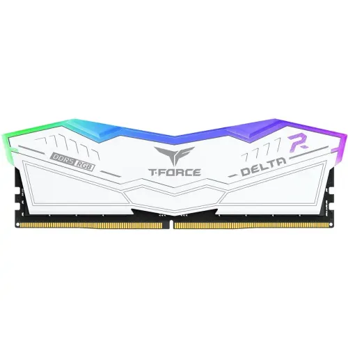 TEAM Delta RGB 48GB (24x2) DDR5 7600MHz Gaming Desktop RAM White — image 2 of 2