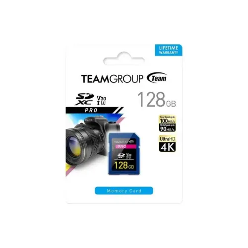 TEAM PRO 128GB SDXC UHS-I U3 V30 4K Memory Card — image 3 of 3