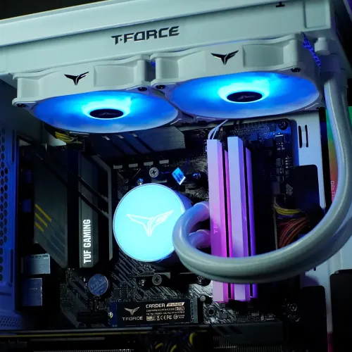 TEAM T-Force SIREN GD240E All-In-One ARGB CPU Liquid Cooler White — image 2 of 6