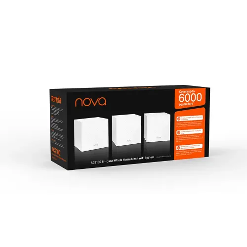 Tenda Nova MW12 AC2100 Tri-band Mesh Router (3 Pack) — image 3 of 3