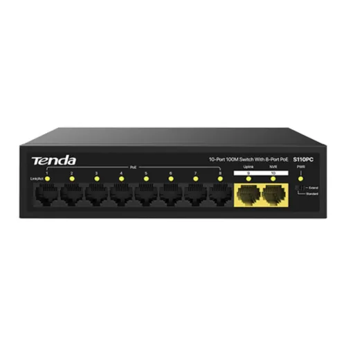 Tenda S110PC 10-Port 100M Unmanaged PoE Switch — image 2 of 3
