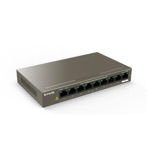 Tenda TEF1109P 9 Port (8-Port PoE) 10/100Mbps Desktop Switch (102W) — image 3 of 3
