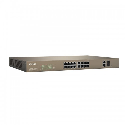 Tenda TEF1218P 16-Port 10/100Mbps + 2 Gigabit Smart PoE Switch — image 2 of 3